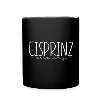 Eisprinz Eislauf Schlittschuhe Eiskunst Geschenk - Tasse einfarbig - Schwarz - Vorne