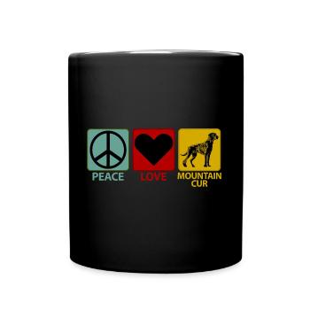 Mountain Cur Hund Mom Mama Sprüche Lustige - Tasse einfarbig - Schwarz - Vorne