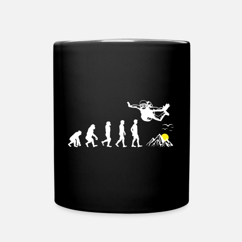 Parachute Parachute Parachute Parachutisme Évolution - Mug uni - noir