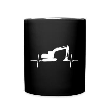Bagger Bagger Bagger Bagger - Tasse einfarbig - Schwarz - Vorne