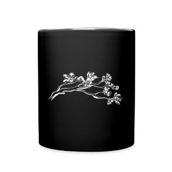 Cherry blossom - Full Colour Mug - black - Front