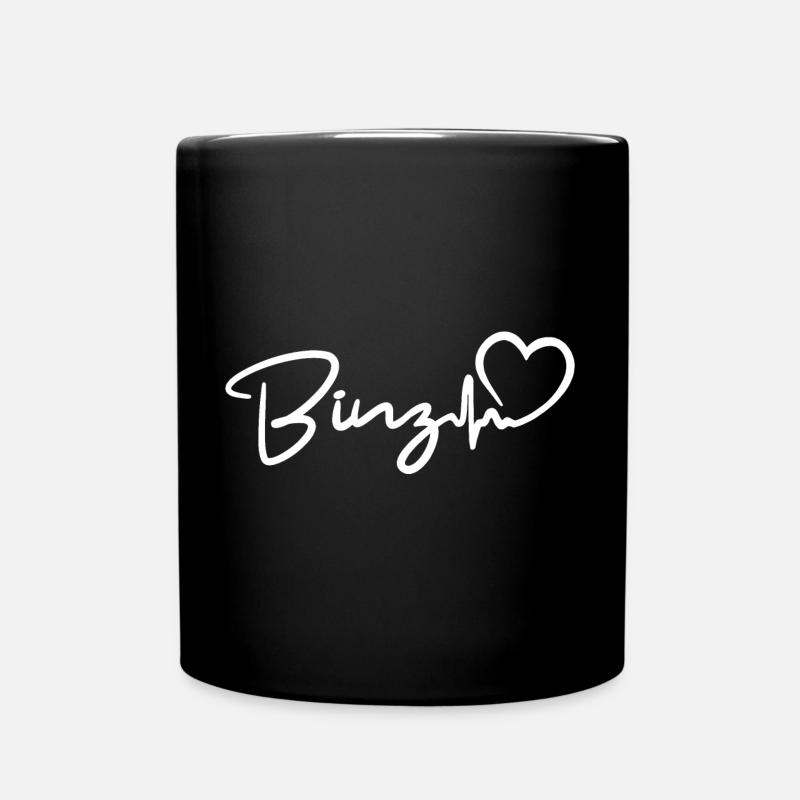 Binz Herzschlag Ostsee Seebad Binz - Tasse einfarbig - Schwarz