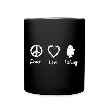 Amour de la pêche - Mug uni - noir - Devant