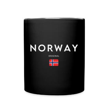 Norwegian flag, Norwegian pride - Full Colour Mug - black - Front