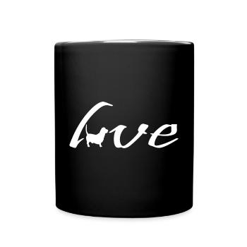 J’adore promener Pup pour les amoureux des chiens - Mug uni - noir - Devant
