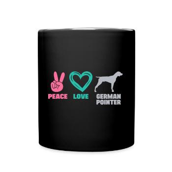 Deutsch Drahthaar DD Hund Mom Mama Frauchen - Tasse einfarbig - Schwarz - Vorne
