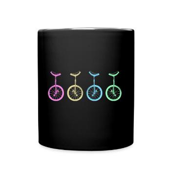 Unicycle Unicycle Unicycle Artist UnicycleVibes - Full Colour Mug - black - Front