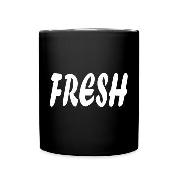 Fresh simple text - Full Colour Mug - black - Front