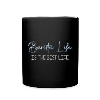 Barista Caféine Grain de café au lait - Mug uni - noir - Devant