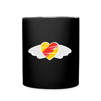 Die Badner Flügel - Tasse einfarbig - Schwarz - Vorne