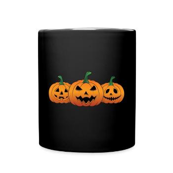 Halloween Pumpkins Jack O Lantern - Full Colour Mug - black - Front