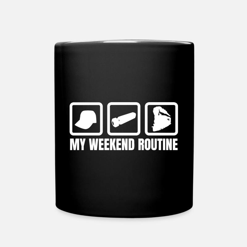 My weekend routine - Full Colour Mug - black