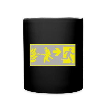 Fire Brigade - Volunteer - Volunteer Fire Brigade - Full Colour Mug - black - Front
