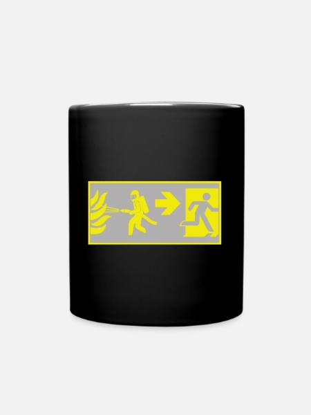 Feuerwehr - Ehrenamt - Freiwillige Feuerwehr - Tasse einfarbig - Schwarz