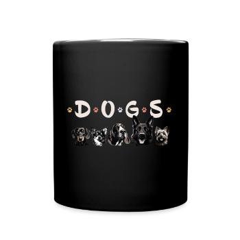 Hund Hunde Schäferhund Chiwawa Dackel Hundehalter - Tasse einfarbig - Schwarz - Vorne