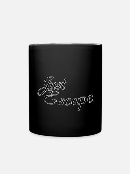Just escape - Tasse einfarbig - Schwarz