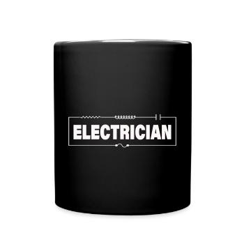 ÉLECTRICIEN - Mug uni - noir - Devant