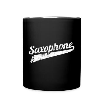 Saxophone drôle - Mug uni - noir - Devant