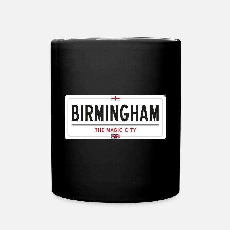 Birmingham place name sign - Full Colour Mug - black