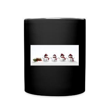 Bonhomme de neige - Mug uni - noir - Devant