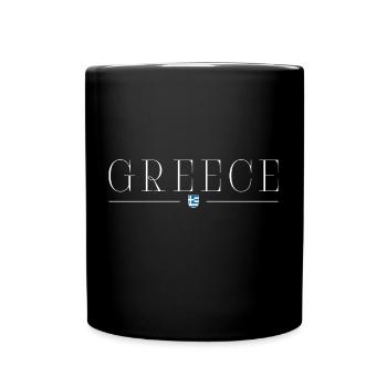 Ich liebe Griechenland - Tasse einfarbig - Schwarz - Vorne