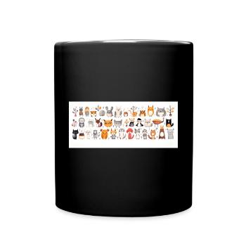 Cute little animals - Full Colour Mug - black - Front