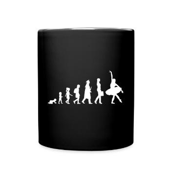 Vom Kind zur Ballerina - Tasse einfarbig - Schwarz - Vorne