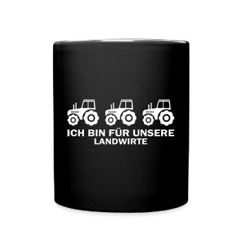 Freie Landwirte Bauern Farmer Landwirtschaft Bauer - Tasse einfarbig - Schwarz - Vorne
