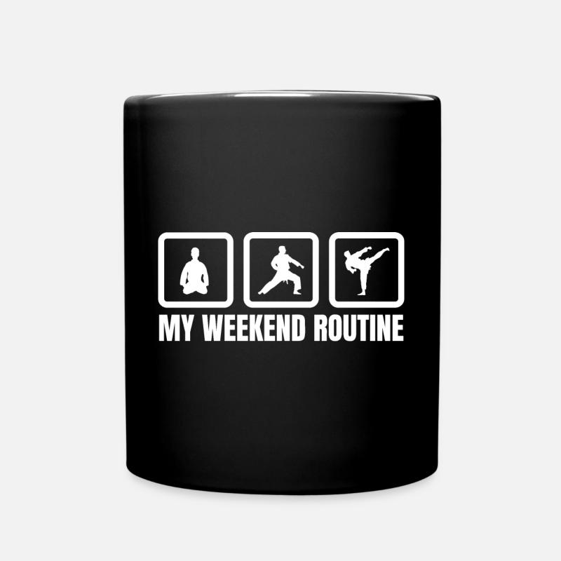 Karate Wochenende - Tasse einfarbig - Schwarz