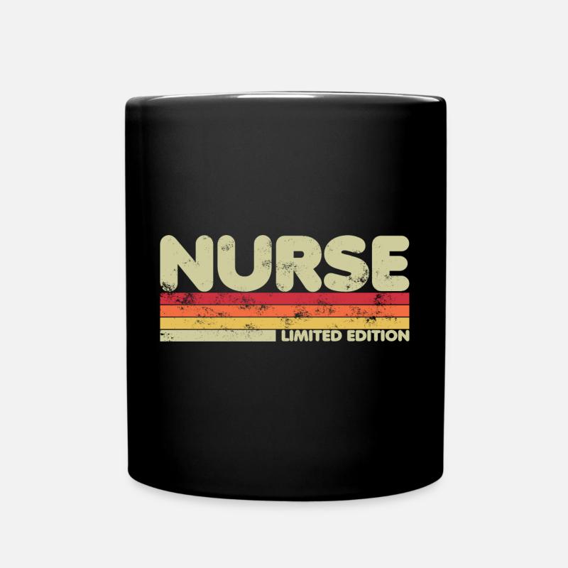 Retro Nurse 80s Limited Edition For Nursing - Tasse einfarbig - Schwarz
