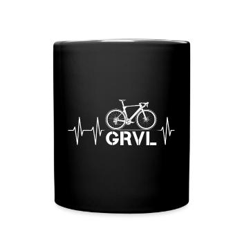 pulse gravel bike heartbeat gravel bike offroad - Full Colour Mug - black - Front