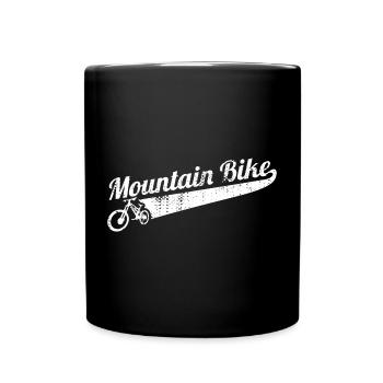 Lustiges Mountainbike - Tasse einfarbig - Schwarz - Vorne