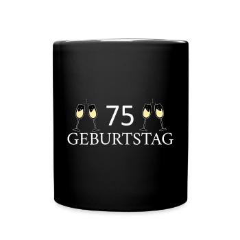 75e anniversaire 75 ans - Mug uni - noir - Devant