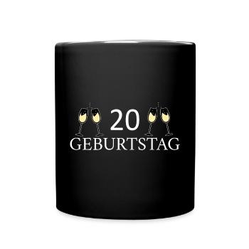 20th Birthday 20th Anniversary - Full Colour Mug - black - Front