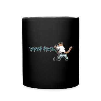 Cat Graffiti Dogs Suck - Full Colour Mug - black - Front