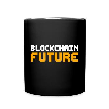 Blockchain Pixel Kryptowährung Bitcoin - Tasse einfarbig - Schwarz - Vorne