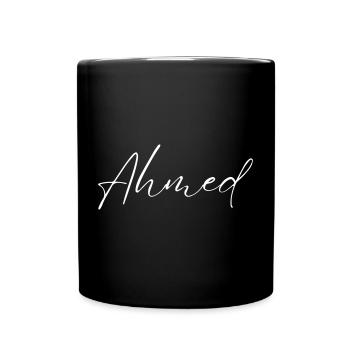 Ahmed Name T-Shirt Geschenk Für Männer - Tasse einfarbig - Schwarz - Vorne