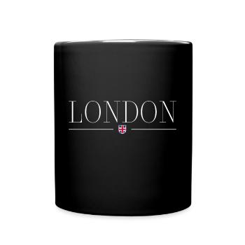 Londoner Stil Desing T-Shirt - Tasse einfarbig - Schwarz - Vorne