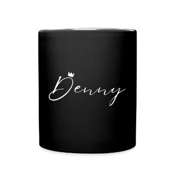 Denny Name König T-Shirt Geschenk Männer - Tasse einfarbig - Schwarz - Vorne