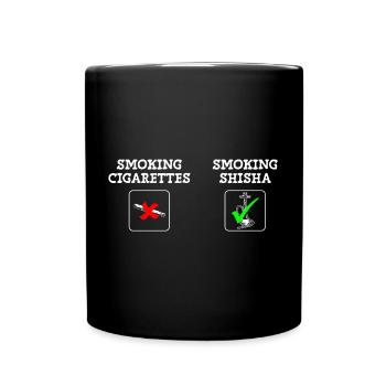 Sisha Rauch Pfeife Orient - Tasse einfarbig - Schwarz - Vorne