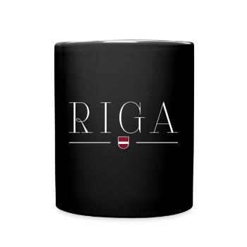 Riga, Lettonie Style Design T-shirt - Mug uni - noir - Devant