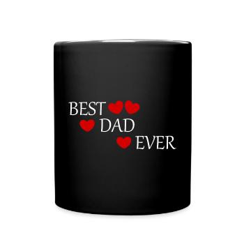 Father's Day Dad Dad Best Dad Ever Saying Father's Day - Full Colour Mug - black - Front