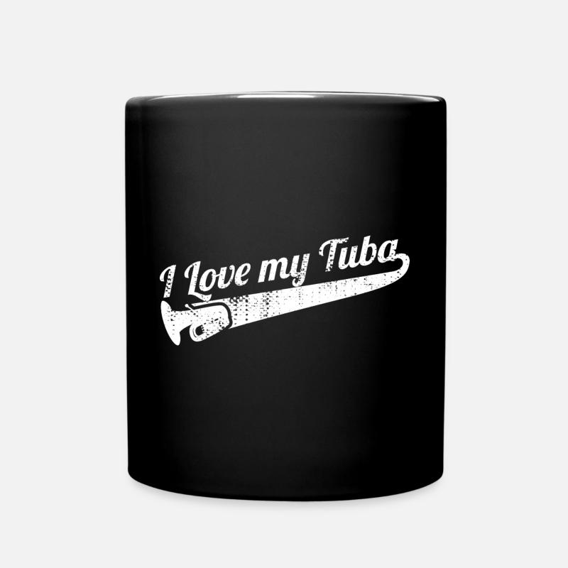 Ich liebe meine Tuba - Tasse einfarbig - Schwarz