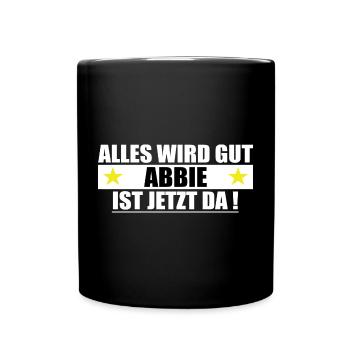 Abbie Last Name First Name Birthday - Full Colour Mug - black - Front
