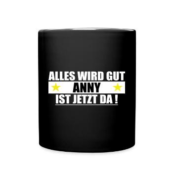 Anny Last Name First Name Birthday - Full Colour Mug - black - Front