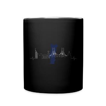 Portugal Skyline Silhouette - Tasse einfarbig - Schwarz - Vorne