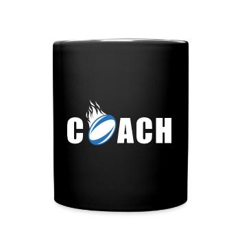 coach coach of the Rugby team - Full Colour Mug - black - Front