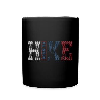 Typografie des dreifarbigen Seilrahmens - Tasse einfarbig - Schwarz - Vorne