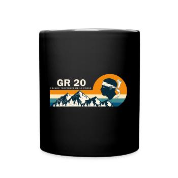 GR20 GR 20 randonnée Corse - Mug uni - noir - Devant
