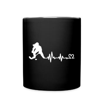 Eishockey Eishockeyspielerin - Tasse einfarbig - Schwarz - Vorne